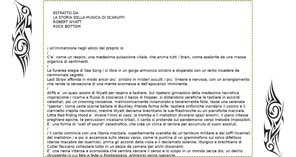 estratto scaruffi rock bottom